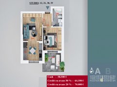 Parcul Teilor Direct dezvoltator! - Apartament 2 camere tip studio cu terasa